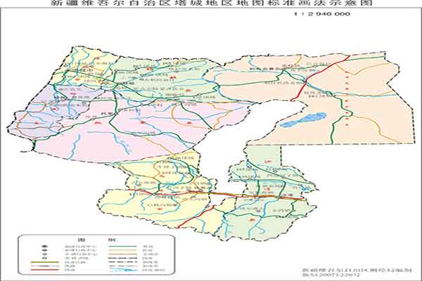 新疆塔城地区政区地图